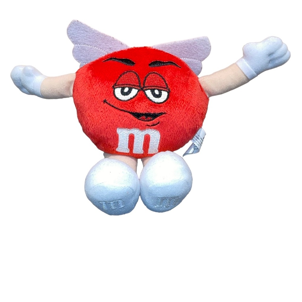 M&M’s Chocolate Angel RED Chocolate Plush Doll Mascot Valentines Cupid Love Wing
